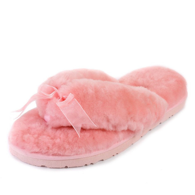 Женские тапочки UGG Fluff Flip Flop II Pink