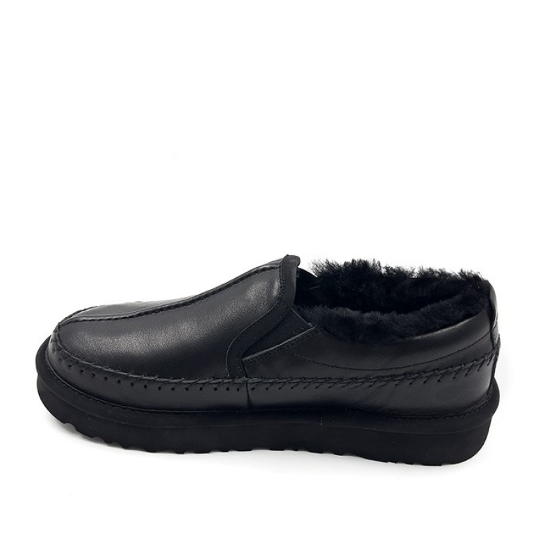 Мужские Слипоны UGG Mens Stitch Slip Leather Black