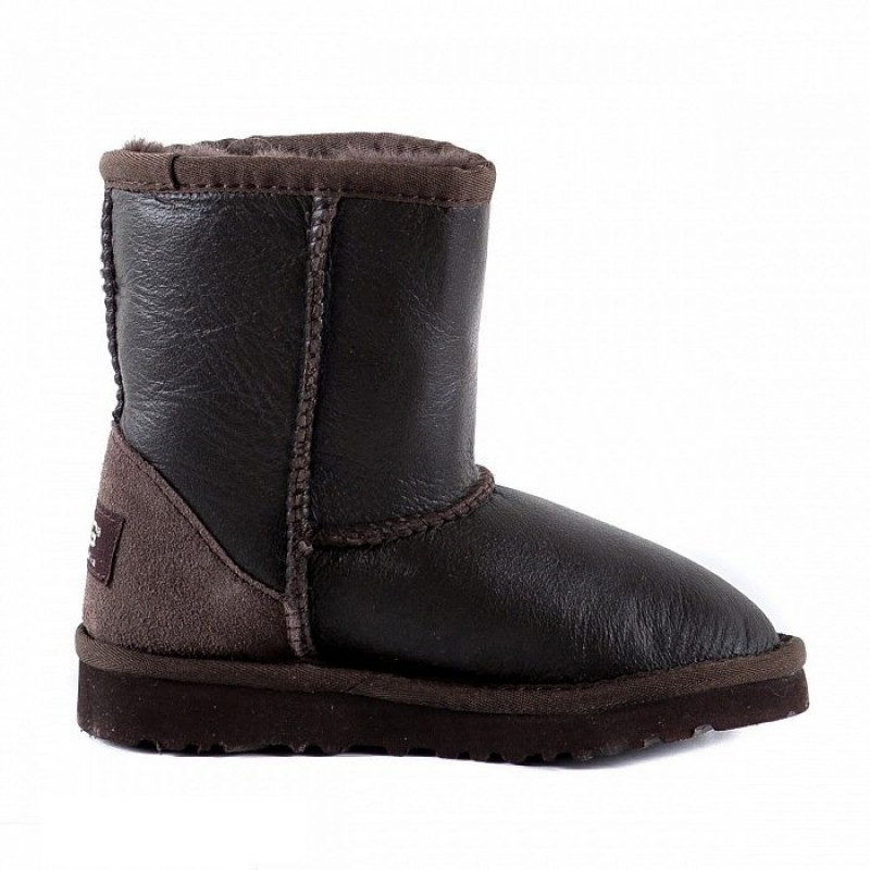 Детские Угги UGG Kids Classic Short Metallic Chocolate