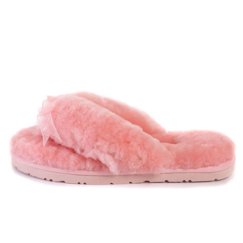 Женские тапочки UGG Fluff Flip Flop II Pink