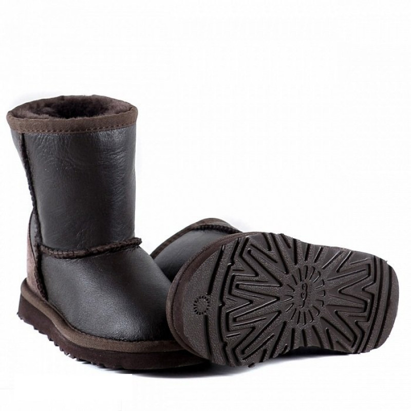 Детские Угги UGG Kids Classic Short Metallic Chocolate