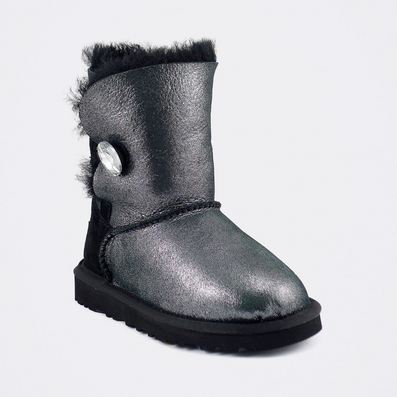 Детские Угги UGG Kids Bailey Button I Do Black