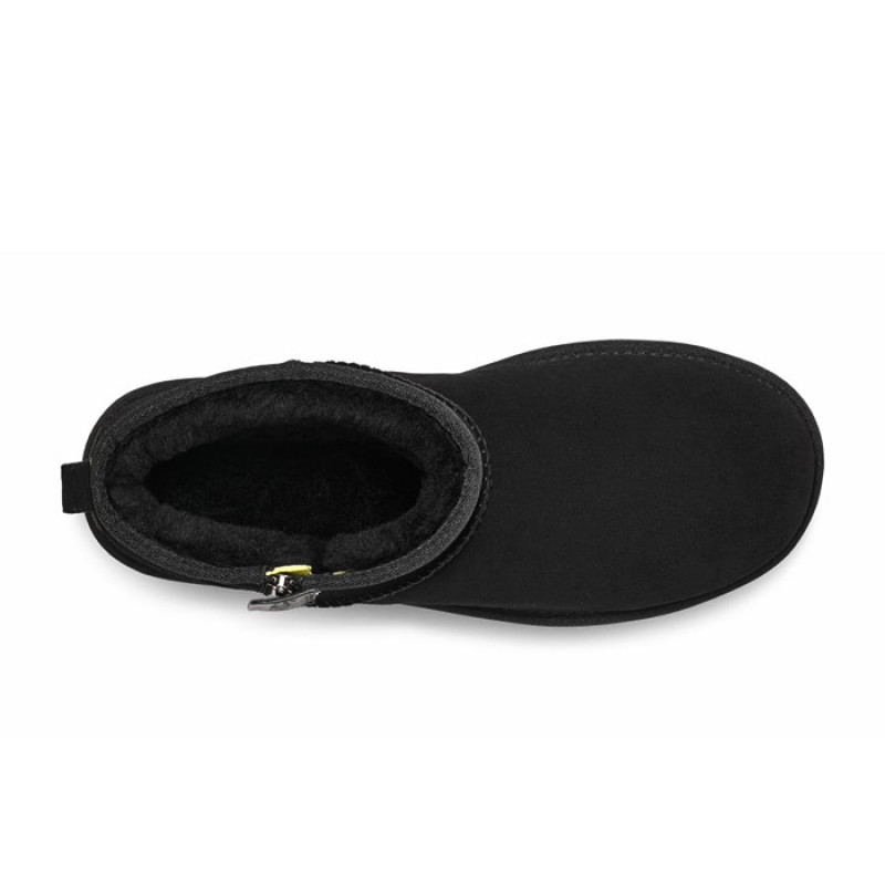 Мужские Угги UGG Mens Classic Ultra Mini Zip Black