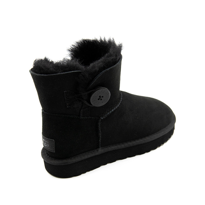Женские угги UGG Mini Bailey Button II Black