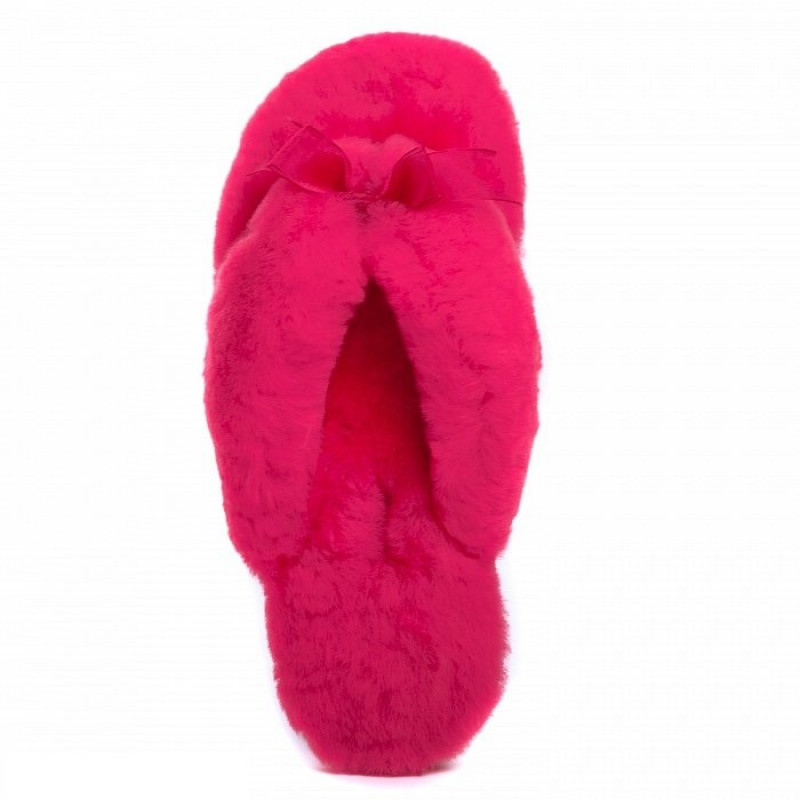 Женские тапочки UGG Fluff Flip Flop II Rose Red