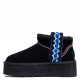 Женские Угги UGG Classic Ultra Mini Braid Platform Black