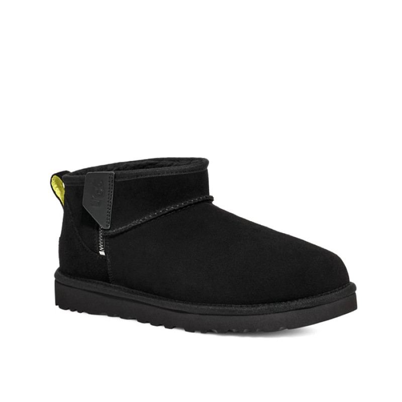 Мужские Угги UGG Mens Classic Ultra Mini Zip Black