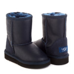 UGG Kids Classic Short Metallic Navy