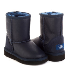 UGG Kids Classic Short Metallic Navy