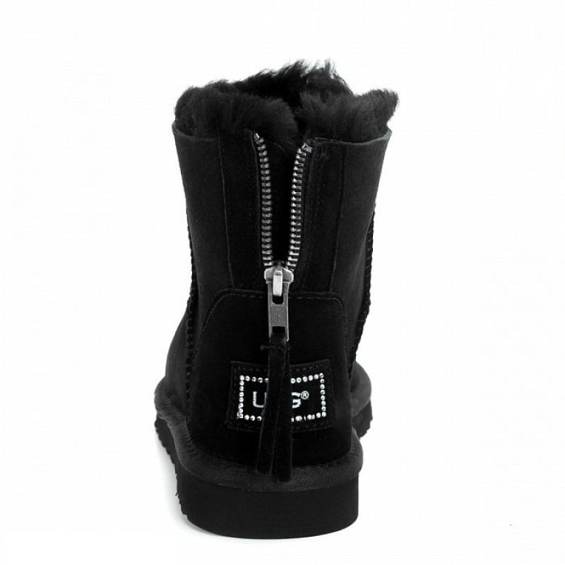 Женские Угги UGG Classic Mini Zip II Black
