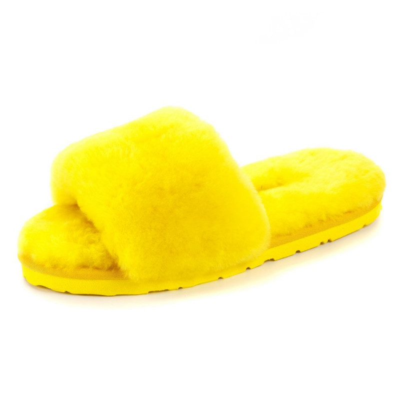 Женские тапочки UGG Fluff Slide Slippers Yellow
