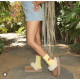 Женские тапочки UGG Funkette Suede Platform Chestnut