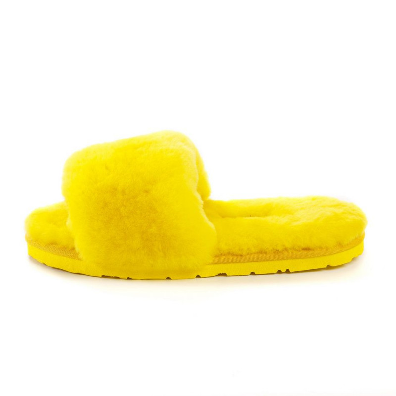 Женские тапочки UGG Fluff Slide Slippers Yellow
