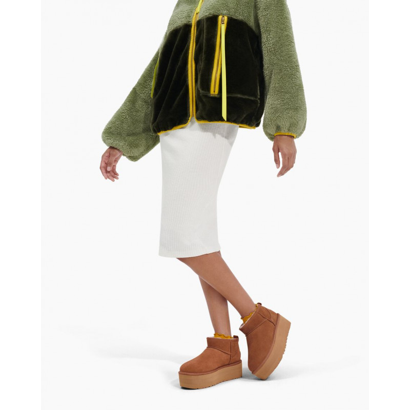 Женские Угги UGG Classic Ultra Mini Platform Chestnut