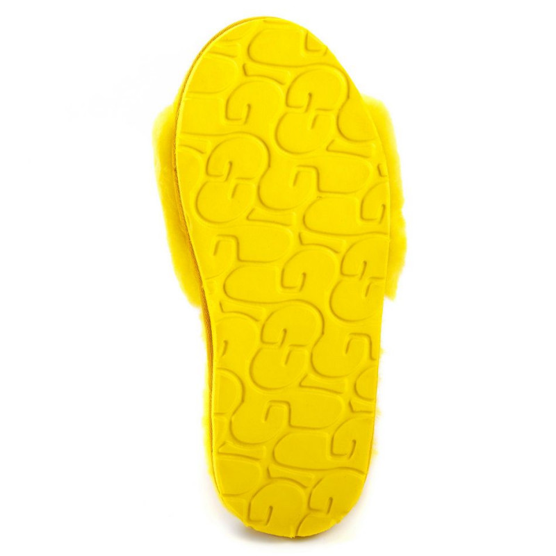 Женские тапочки UGG Fluff Slide Slippers Yellow