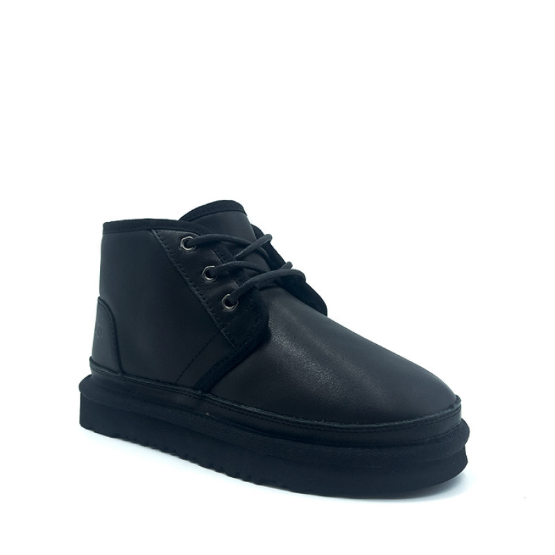 Детские Ботинки UGG Kids Neumel Zip Leather Black