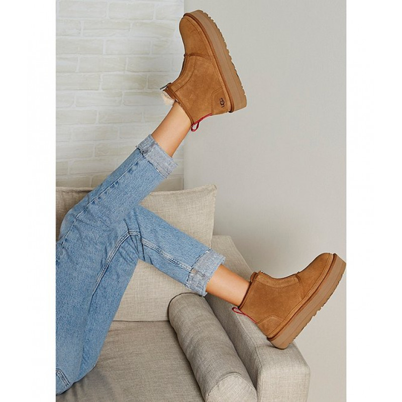 Женские Ботинки UGG Neumel Platform Zip Chestnut