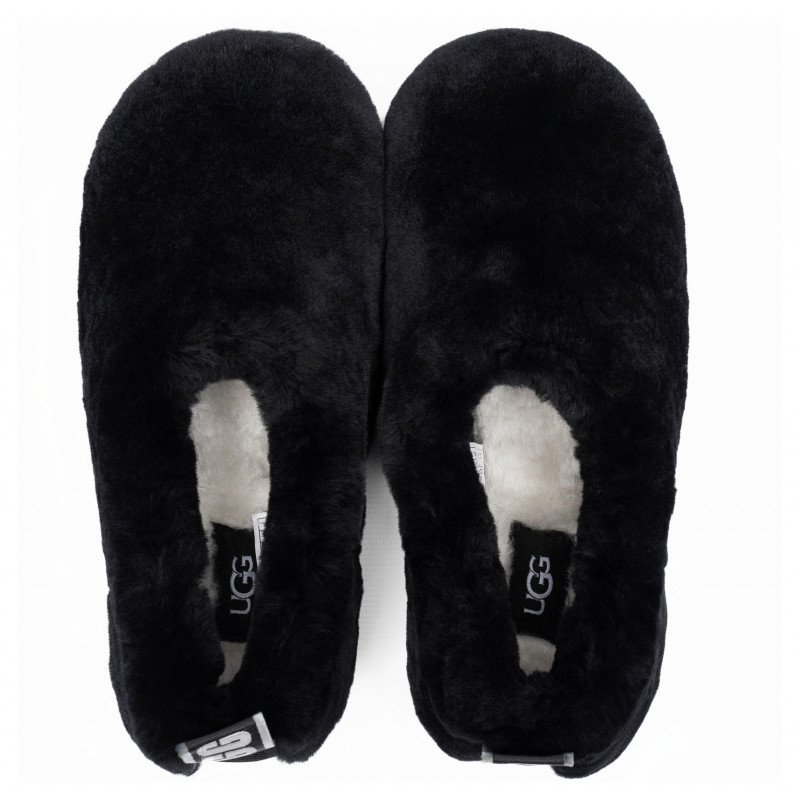 Женские Слипоны UGG Hailey Fluff Slippers Black