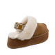 Женские тапочки UGG Funkette Suede Platform Chestnut