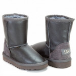 UGG Kids Classic Short Metallic Grey