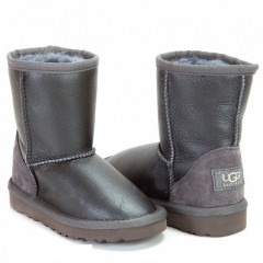 UGG Kids Classic Short Metallic Grey