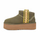 Женские Угги UGG Classic Ultra Mini Braid Platform Burnt Olive