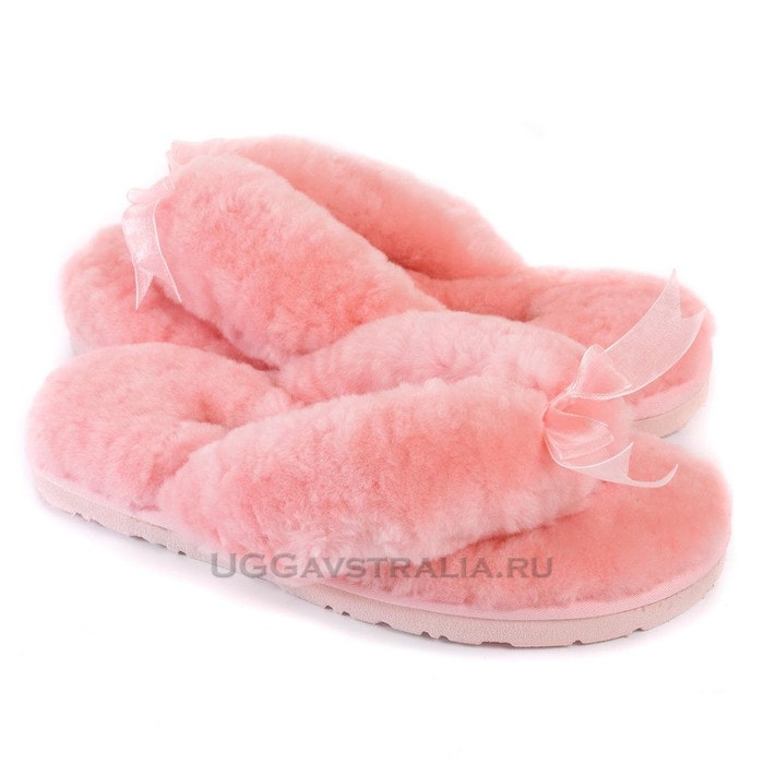 Женские тапочки UGG Fluff Flip Flop II Pink