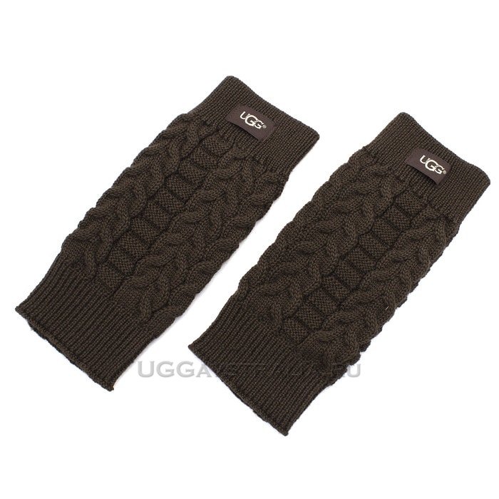 Женские перчатки UGG Wool Gloves Chocolate