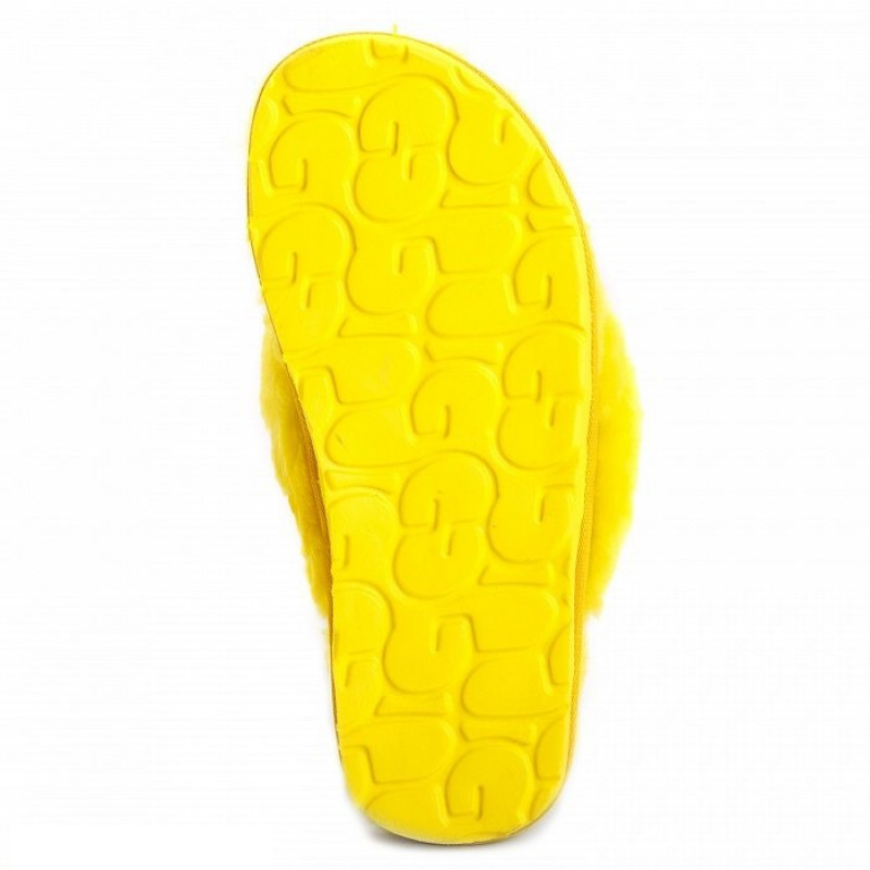 Женские тапочки UGG Fluff Flip Flop II Yellow