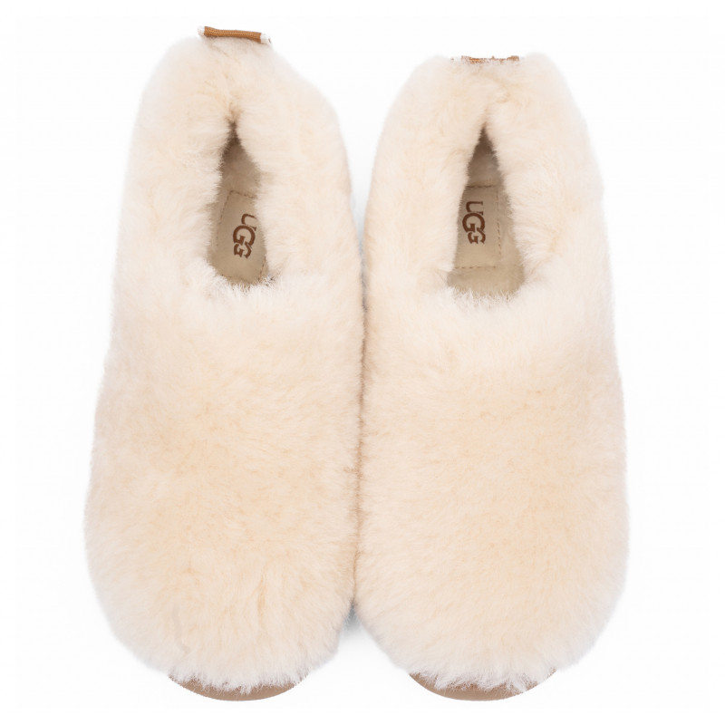 Женские Слипоны UGG Hailey Fluff Slippers Natural