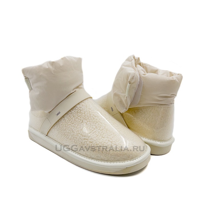 Женские полусапоги UGG Clear Quilty Boot White