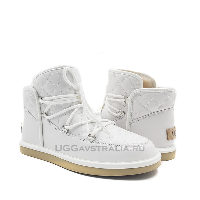 Женские ботинки UGG Lodge Mini Leather White