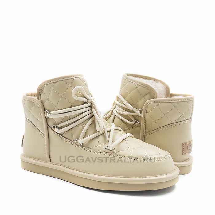 Женские ботинки UGG Lodge Mini Leather Sand