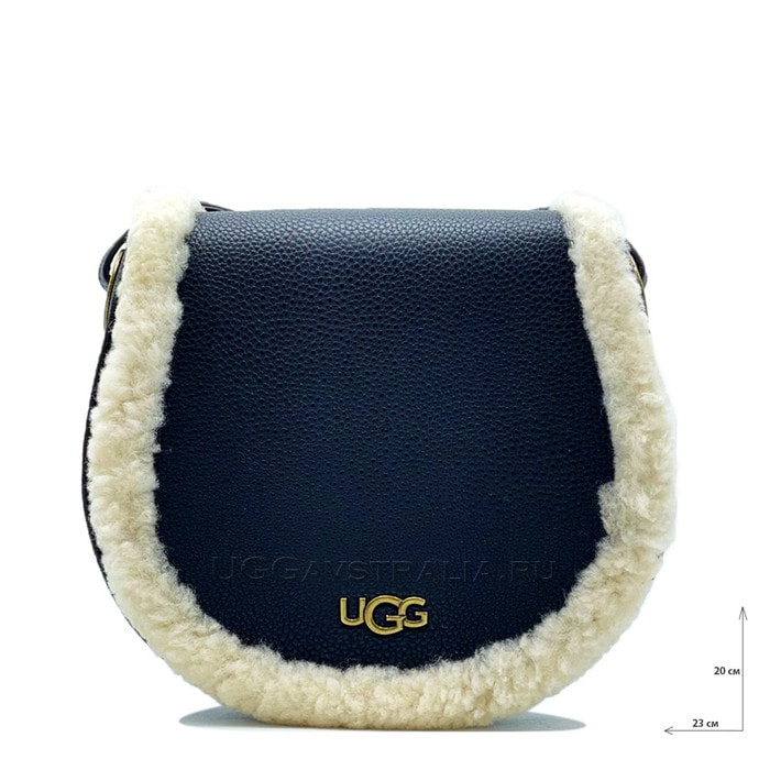 Женская сумка UGG Heritage Crossbody Leather Black