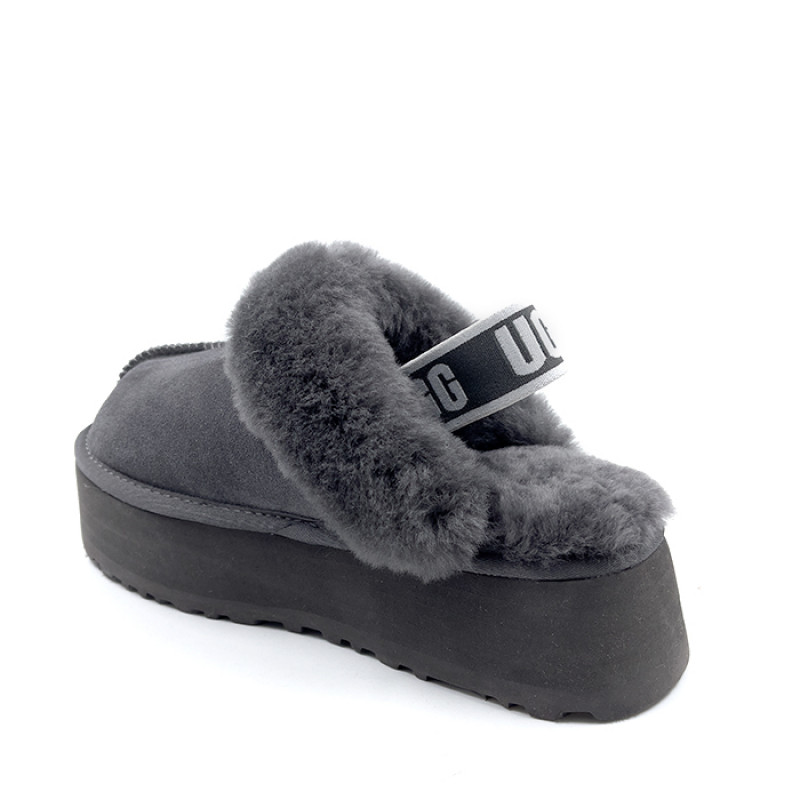 Женские тапочки UGG Funkette Suede Platform Grey