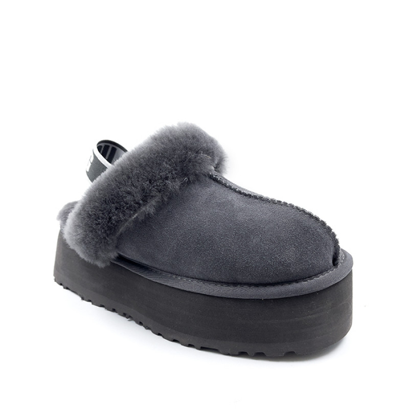 Женские тапочки UGG Funkette Suede Platform Grey