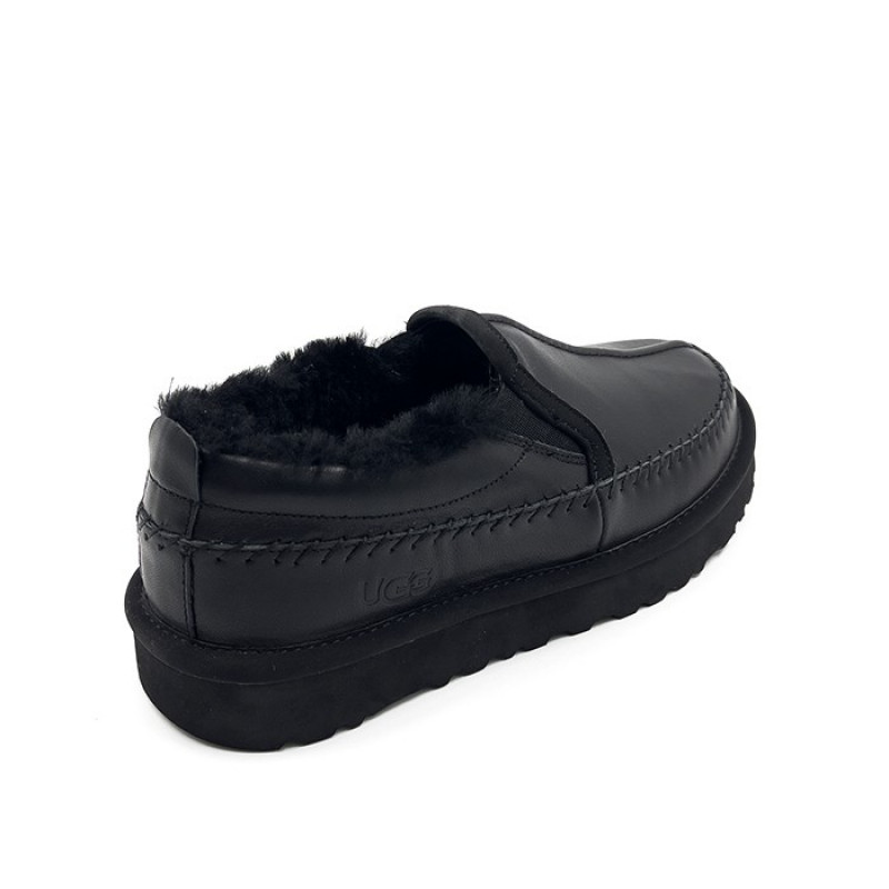 Женские Слипоны UGG Stitch Slip On Leather Black
