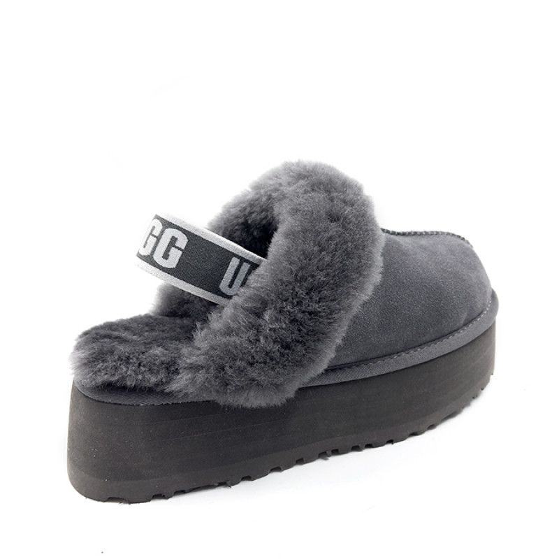 Женские тапочки UGG Funkette Suede Platform Grey