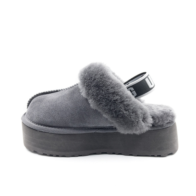 Женские тапочки UGG Funkette Suede Platform Grey