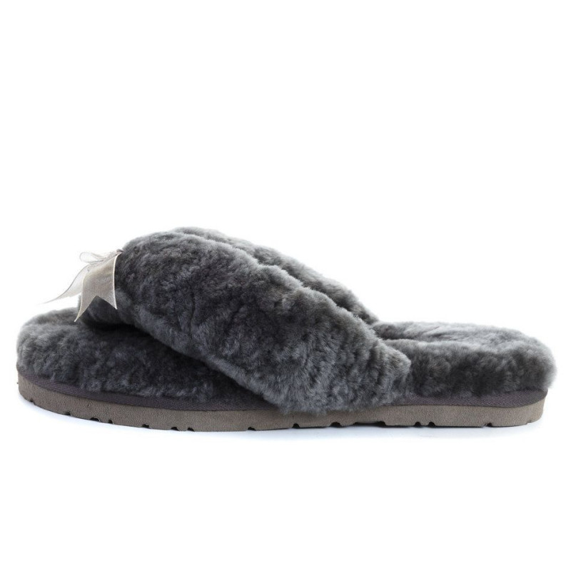 Женские тапочки UGG Fluff Flip Flop II Grey