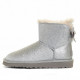 Женские Угги UGG Mini Bailey Bow Sparkle Silver