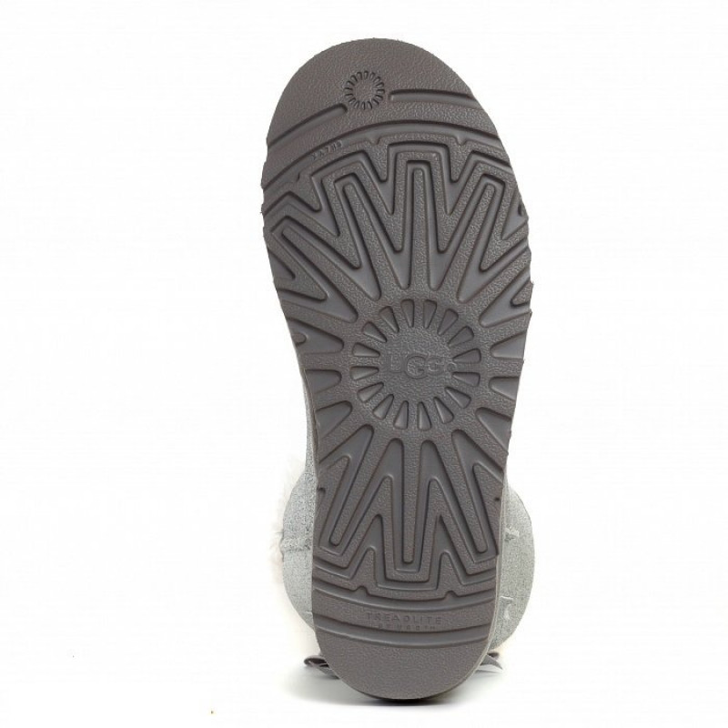 Женские Угги UGG Mini Bailey Bow Sparkle Silver