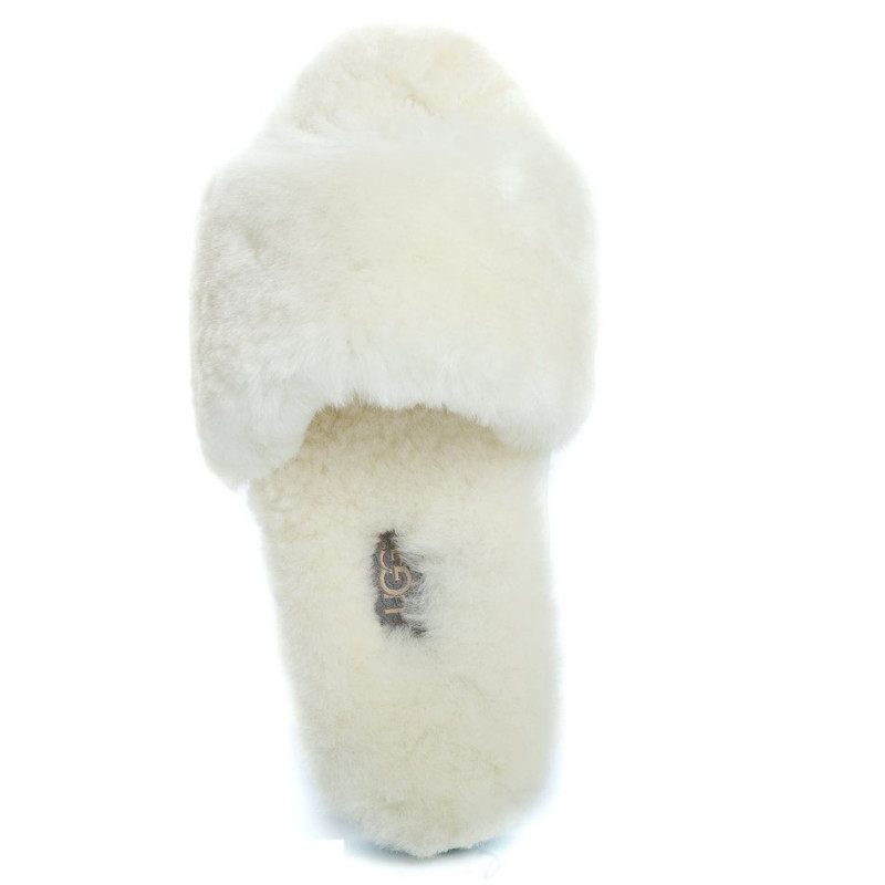 Женские тапочки UGG Fluff Slide Slippers White