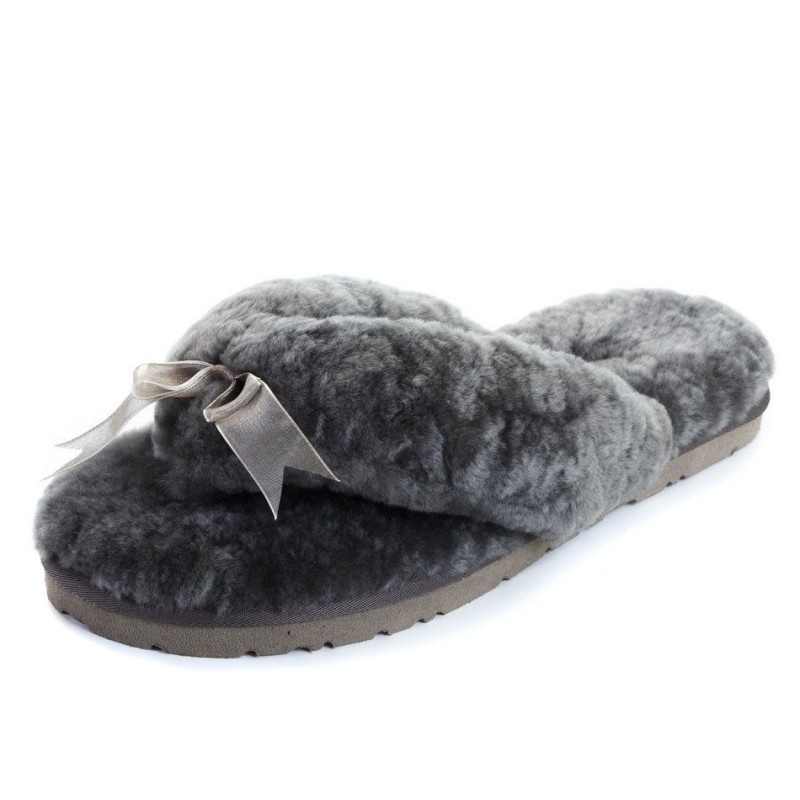 Женские тапочки UGG Fluff Flip Flop II Grey