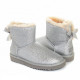 Женские Угги UGG Mini Bailey Bow Sparkle Silver