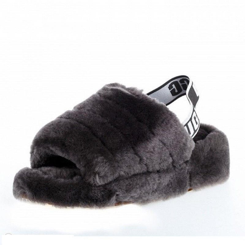 Женские тапочки UGG Fluff Yeah Slide Grey