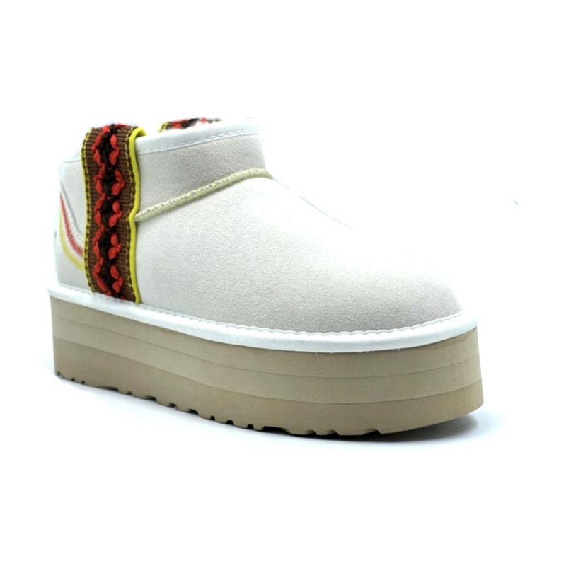Женские Угги UGG Classic Ultra Mini Braid Platform White
