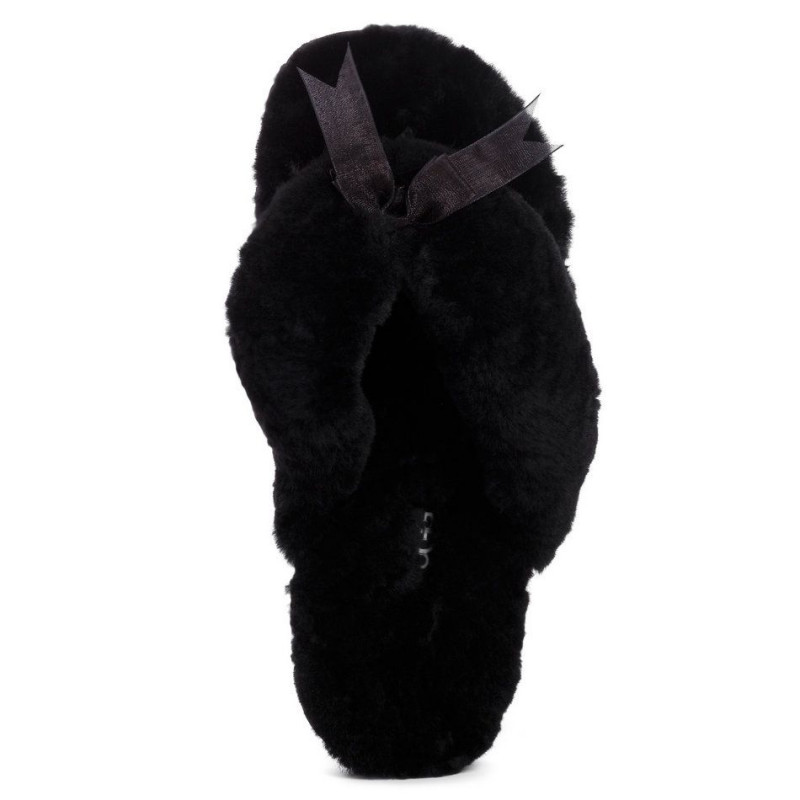Женские тапочки UGG Fluff Flip Flop II Black