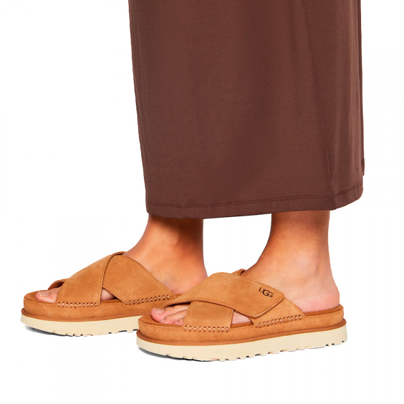 Женские Сандалии UGG Goldenstar Cross Chestnut