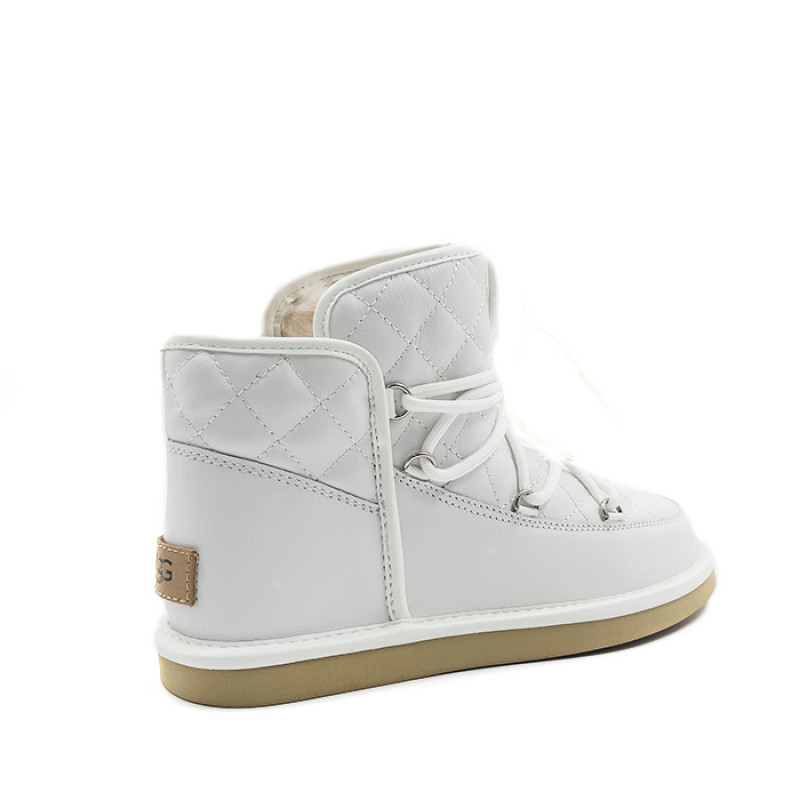 Женские Угги UGG Lodge Mini Leather White